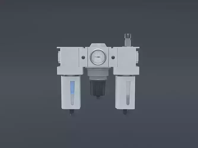 3D Air Compressor Model Low-poly 3D model