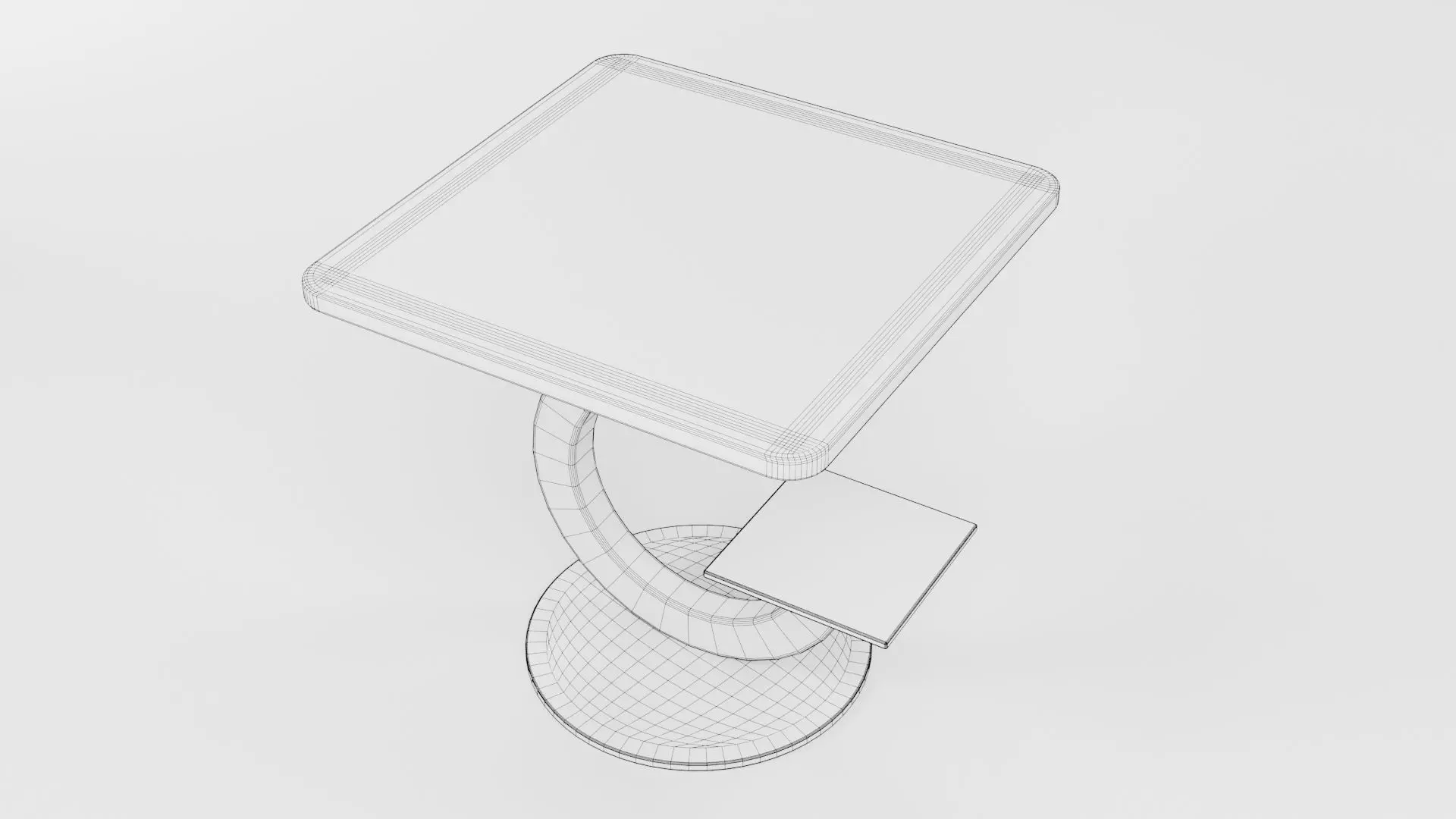 Square Table CG17 3D model_6