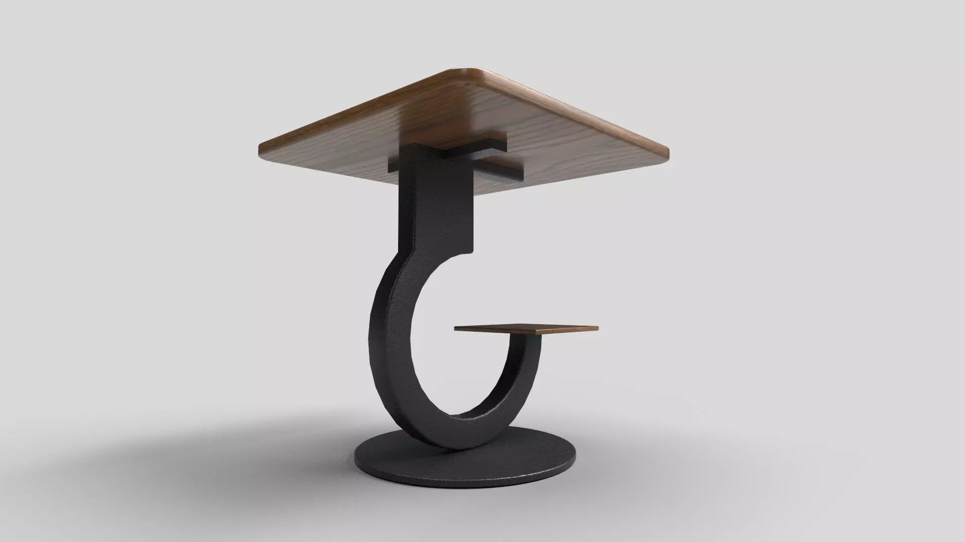 Square Table CG17 3D model_2
