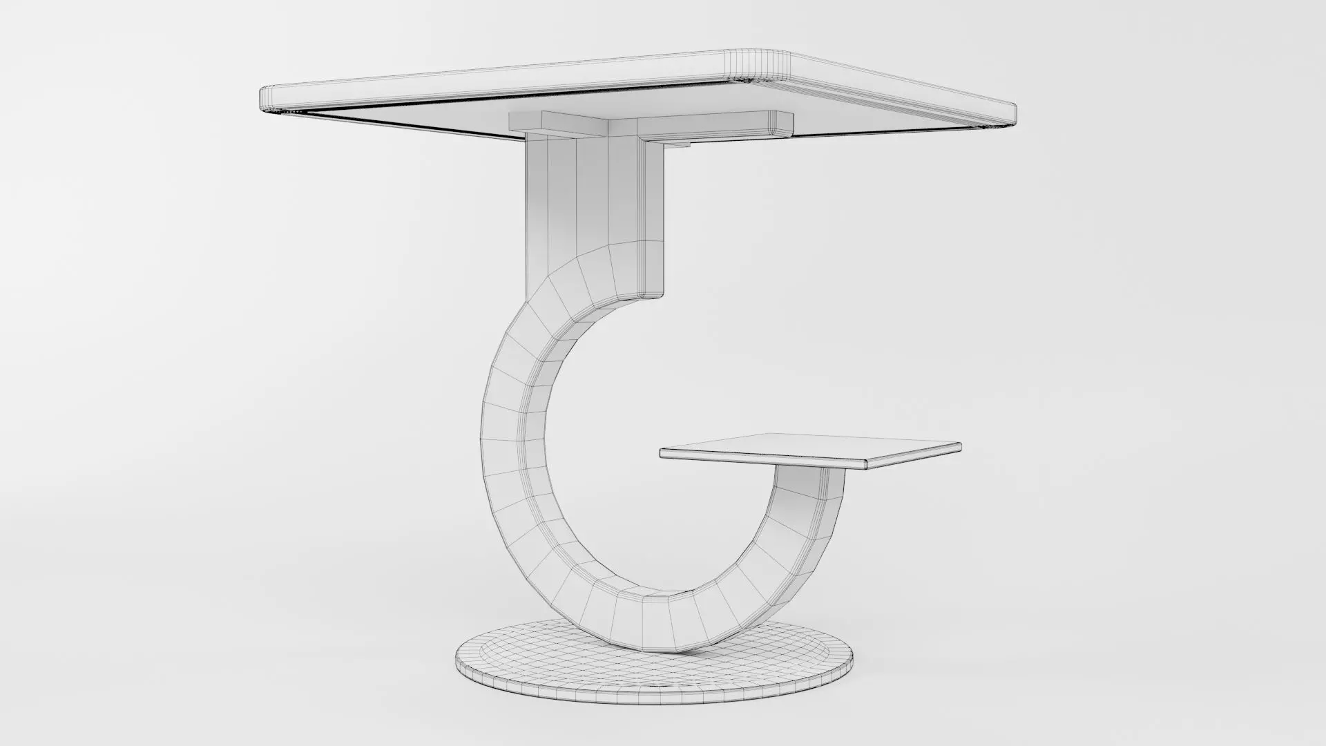 Square Table CG17 3D model_5