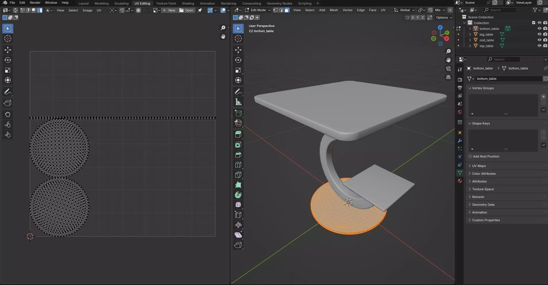 Square Table CG17 3D model_9
