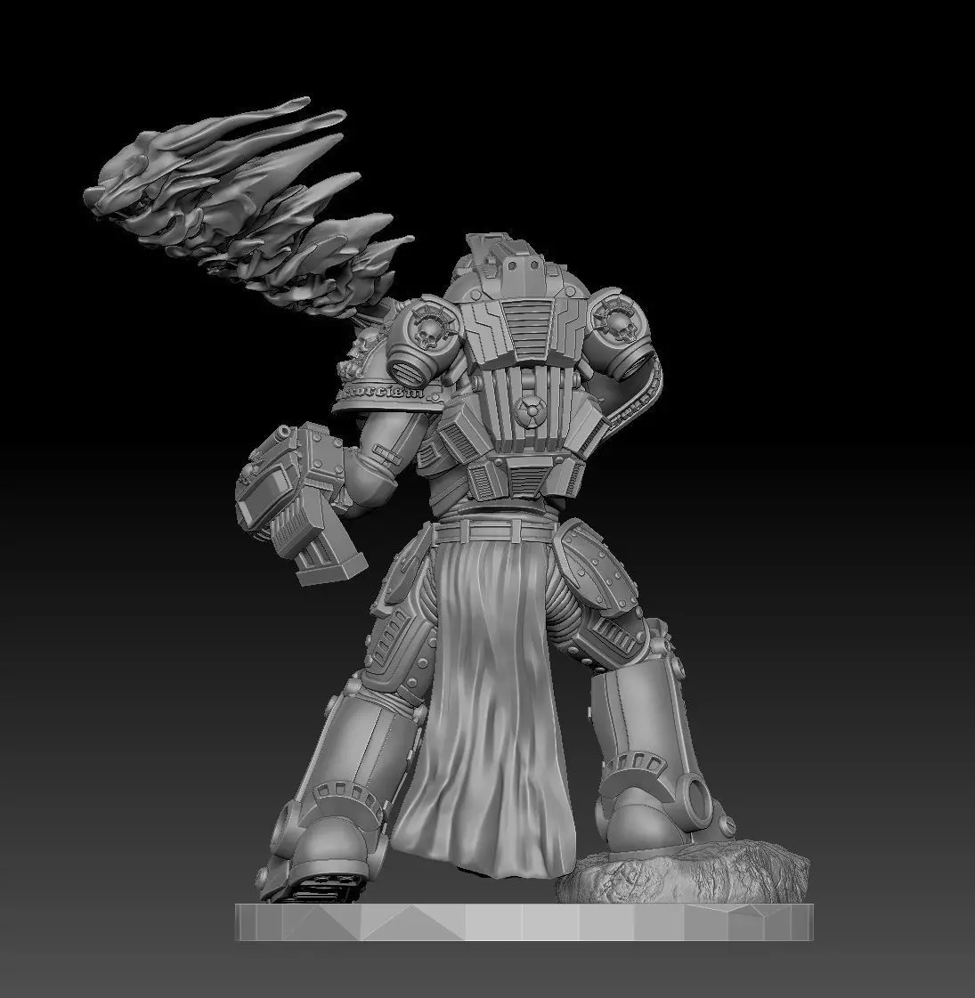Steel Sanctifier 10 Sgt - Sci-Fi Miniature STL -15 Modular Parts 3D print model_13