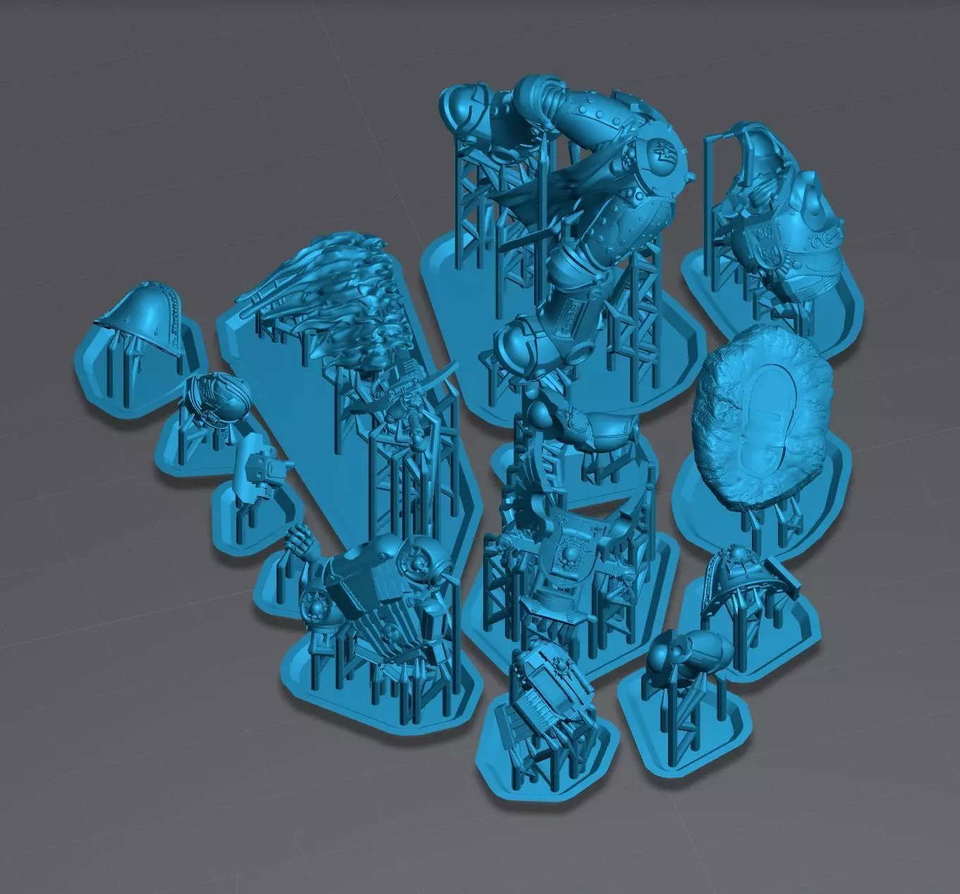 Steel Sanctifier 10 Sgt - Sci-Fi Miniature STL -15 Modular Parts 3D print model_5
