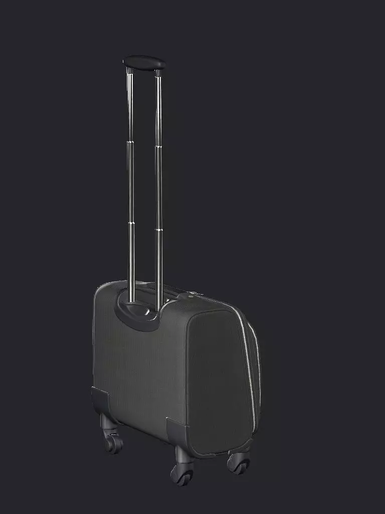 Rolling Travel Suitcase B Low-Poly 3D Model Low-poly 3D model_6