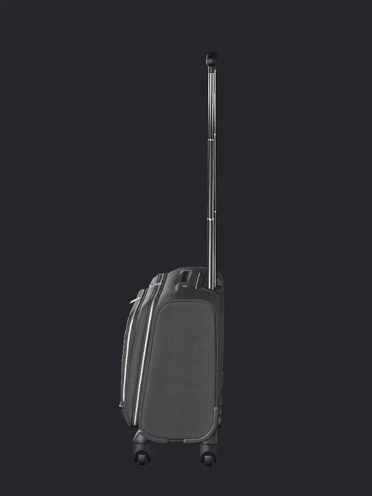 Rolling Travel Suitcase B Low-Poly 3D Model Low-poly 3D model_3