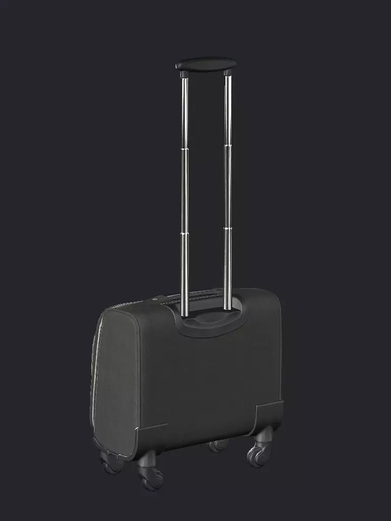 Rolling Travel Suitcase B Low-Poly 3D Model Low-poly 3D model_4