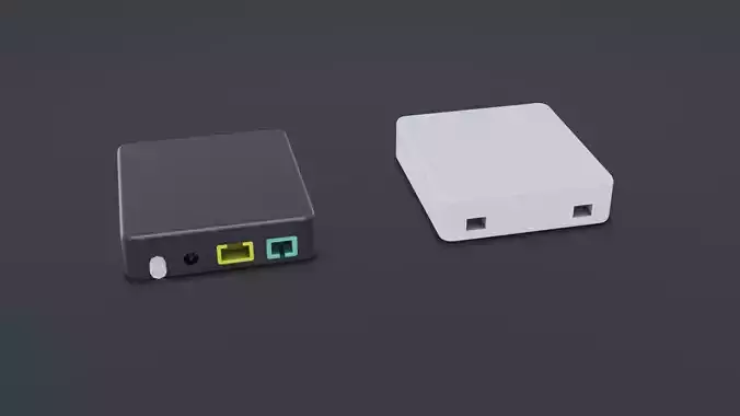 3D Ethernet Socket Model Low-poly 3D model
