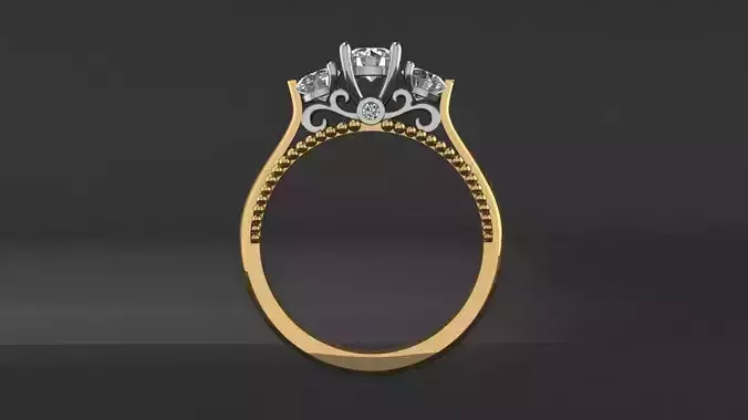 Ring with three stones