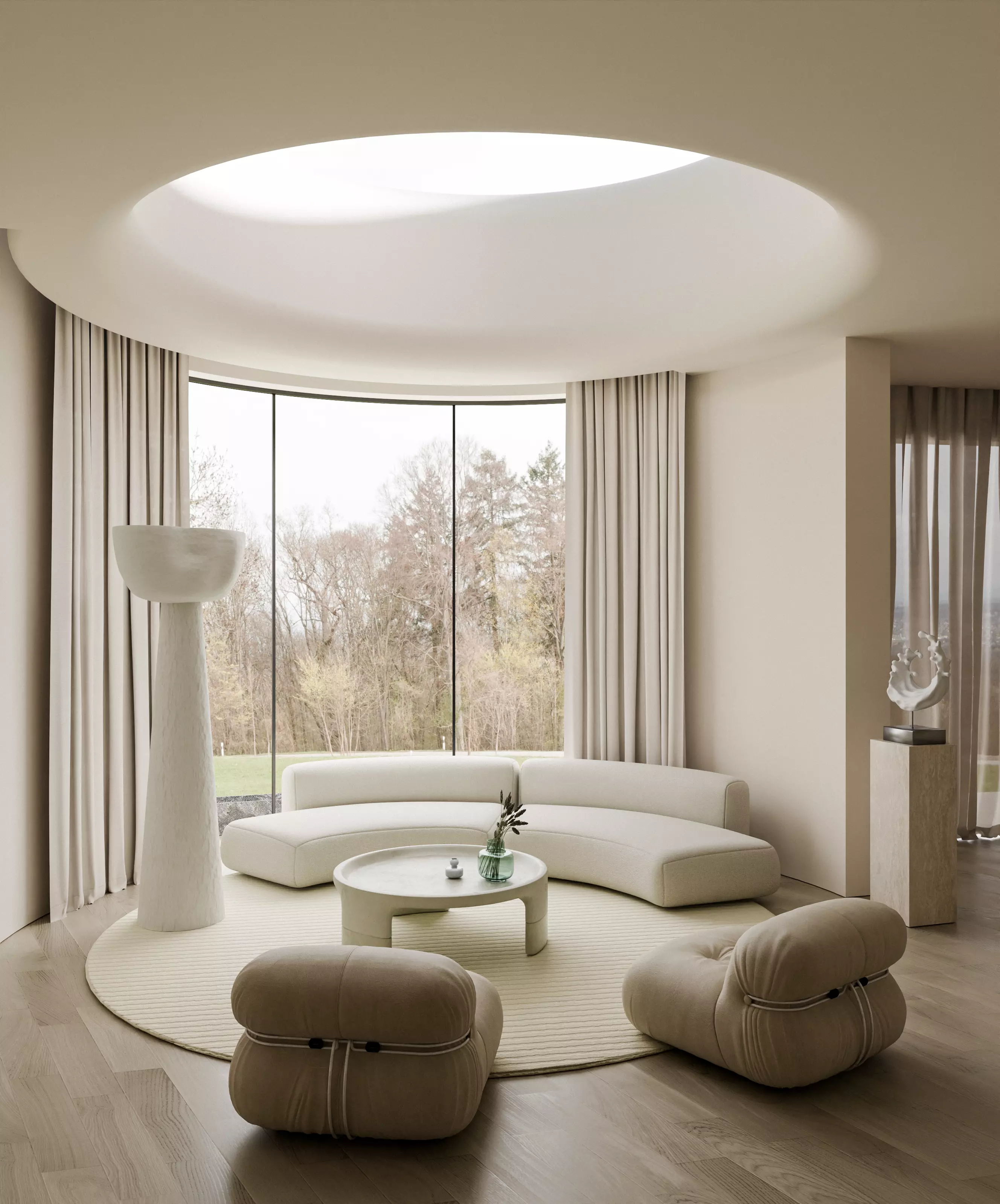 Warm and cozy indoor living room Free 3D model