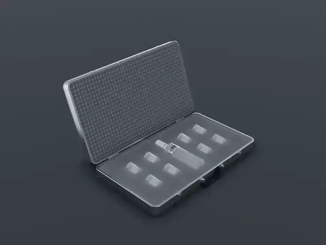3D Briefcase with Vodka Bottle Model