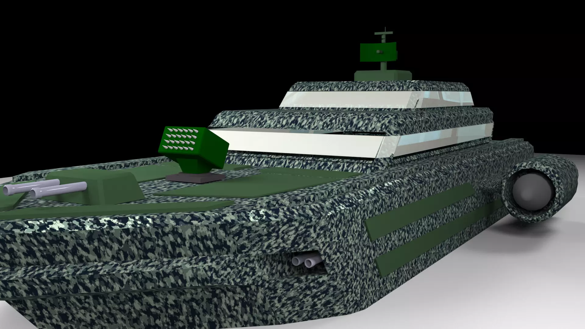 WAR SHIP Low-poly 3D model_5