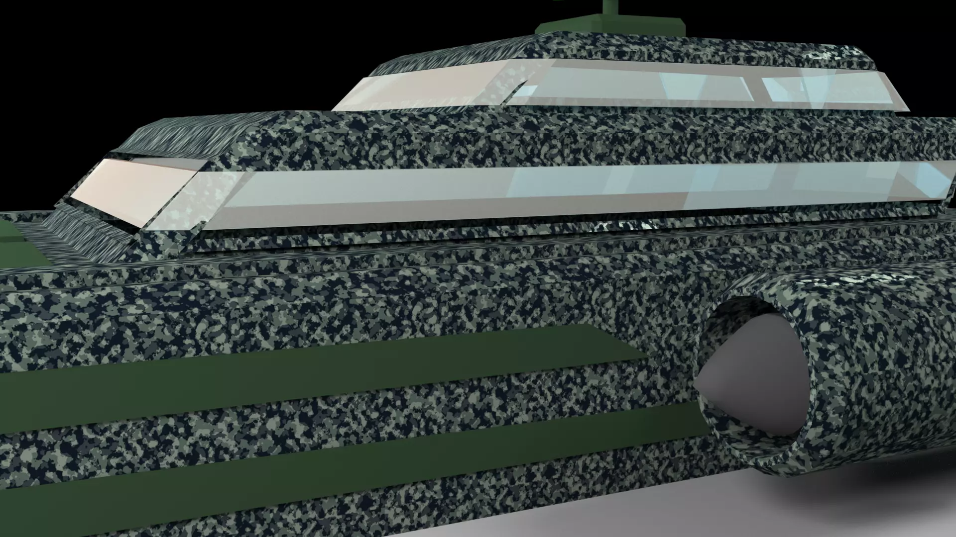 WAR SHIP Low-poly 3D model_2