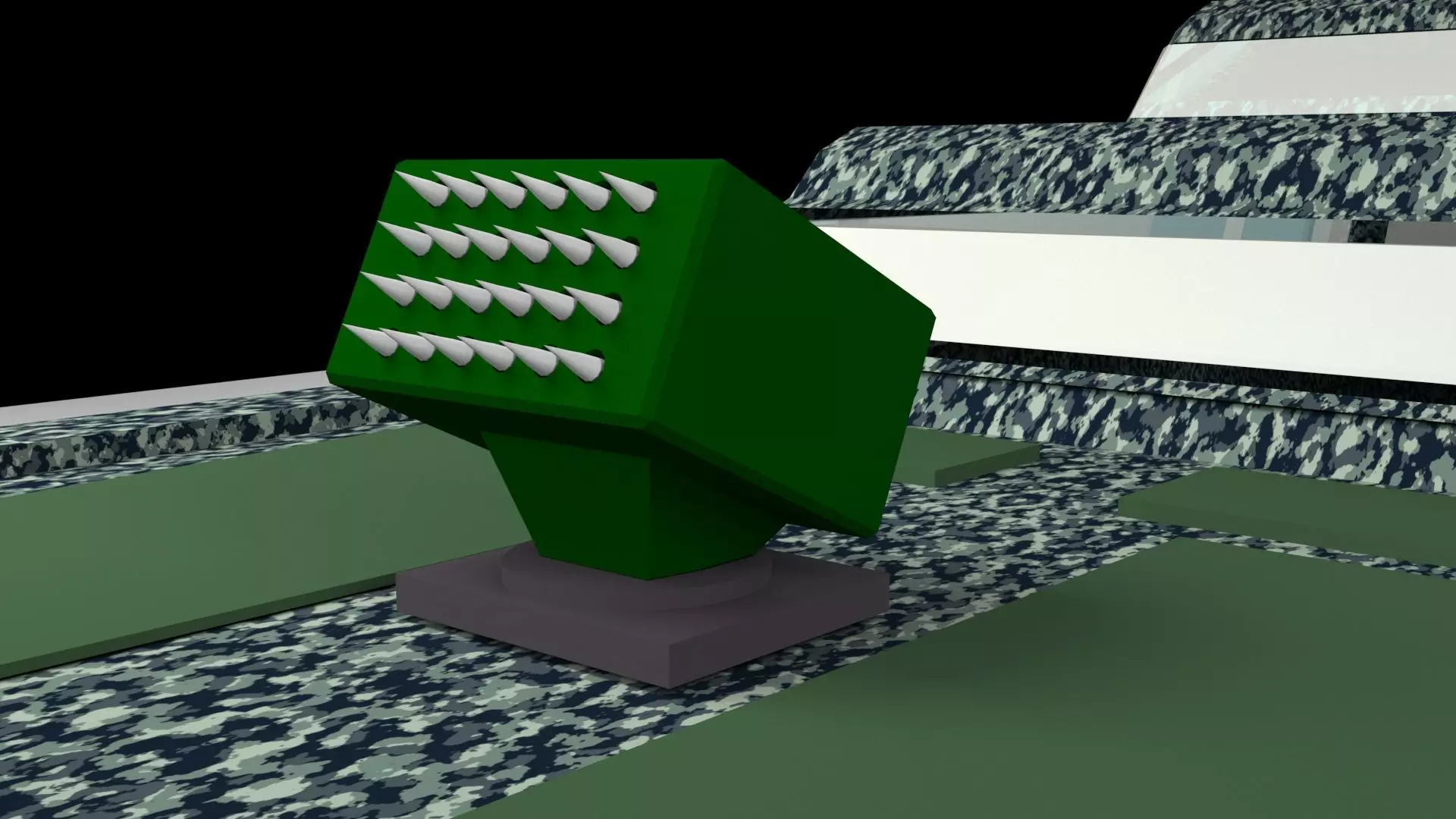 WAR SHIP Low-poly 3D model_0