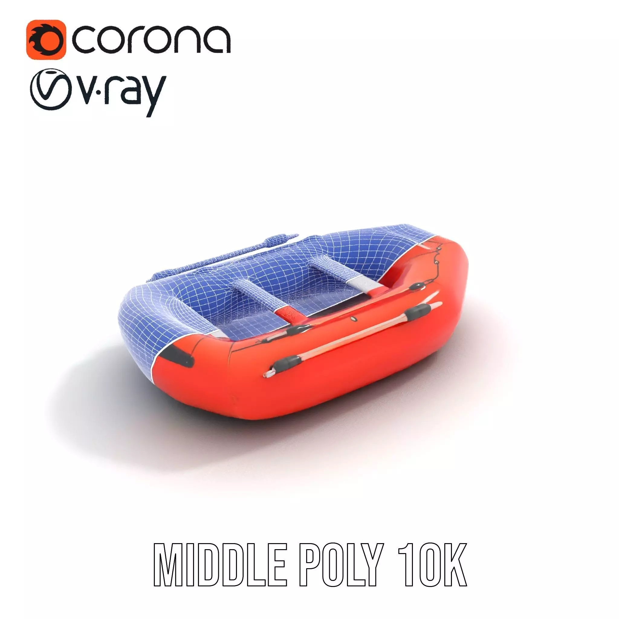 Vibrant Inflatable Raft model pack Low-poly 3D model_25
