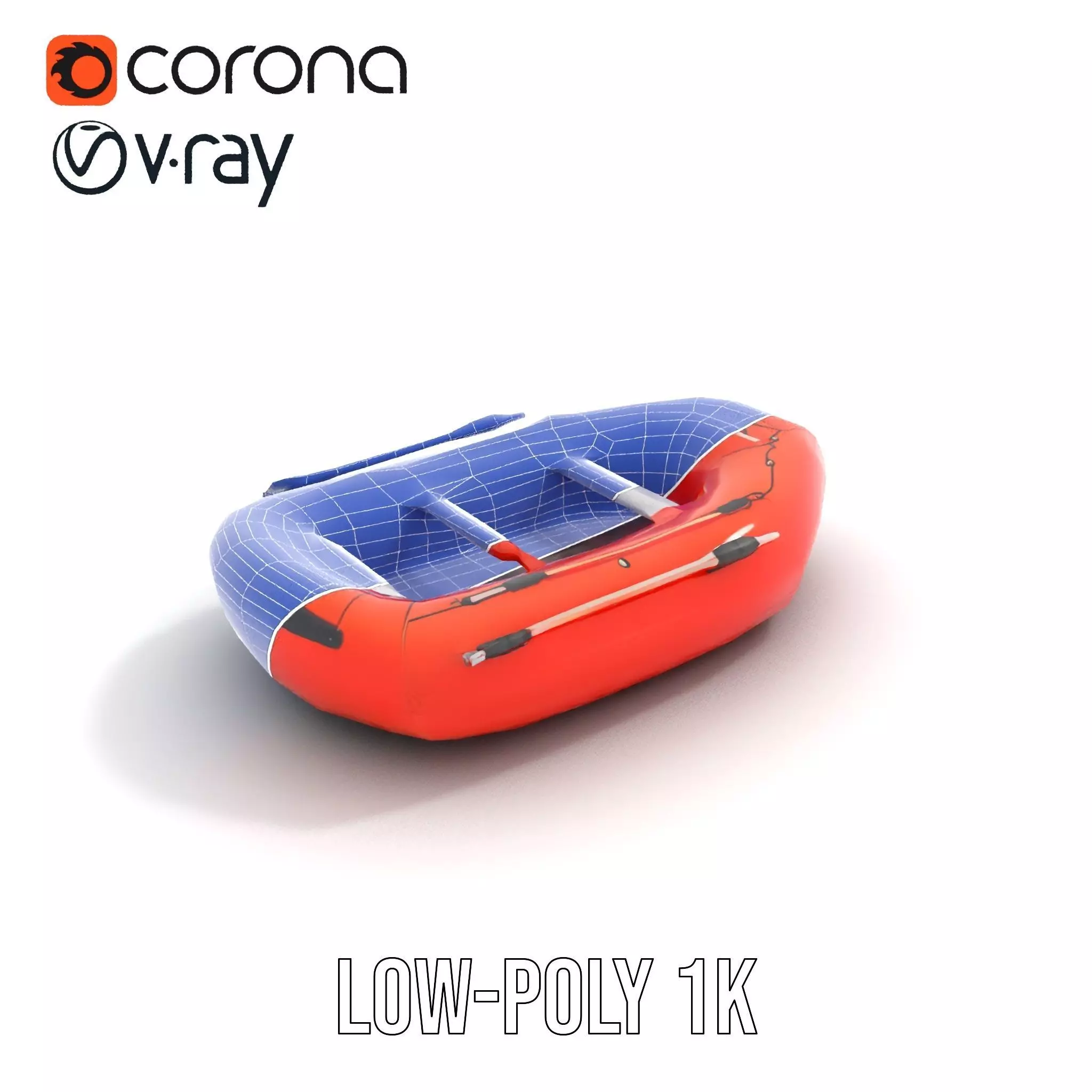 Vibrant Inflatable Raft model pack Low-poly 3D model_31