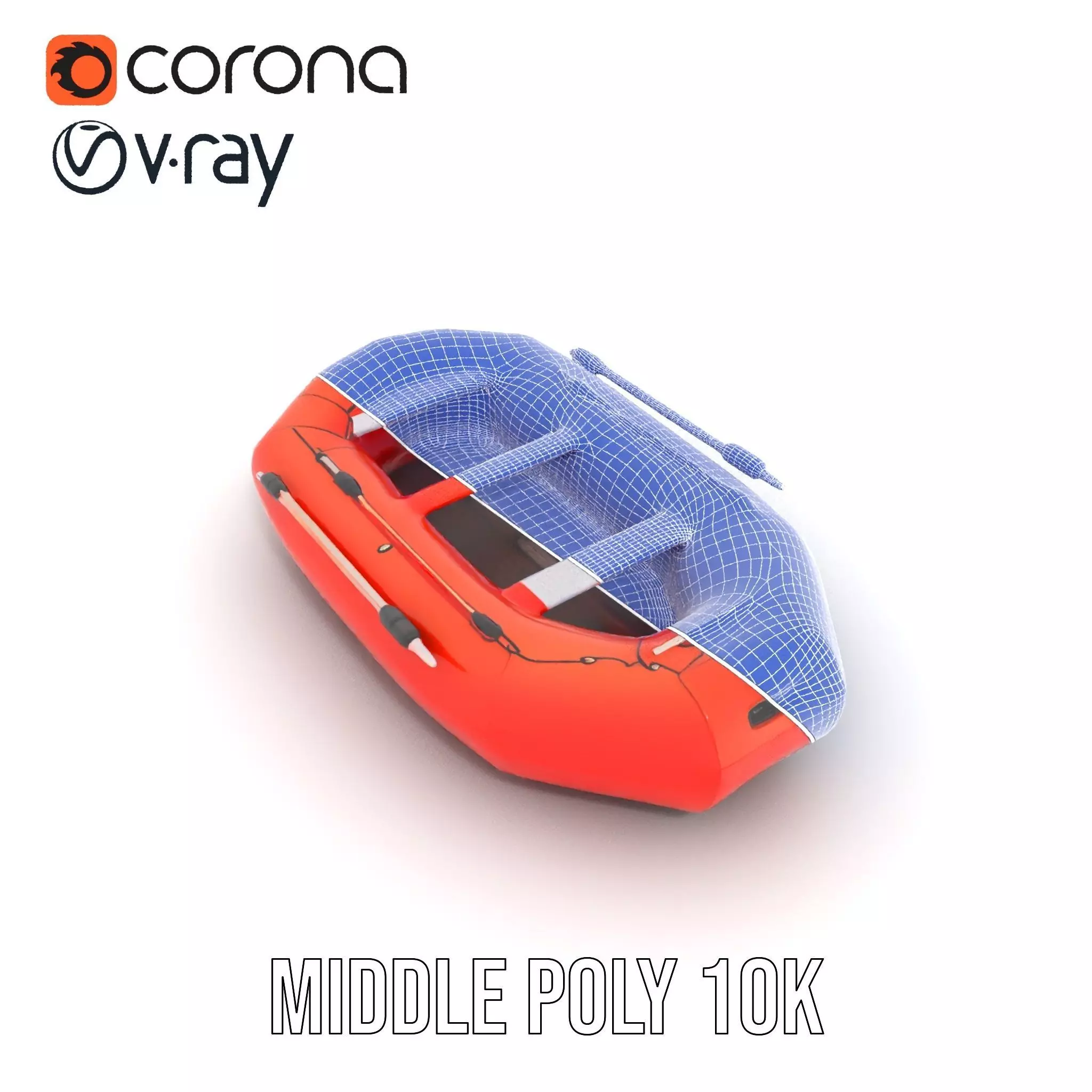 Vibrant Inflatable Raft model pack Low-poly 3D model_28
