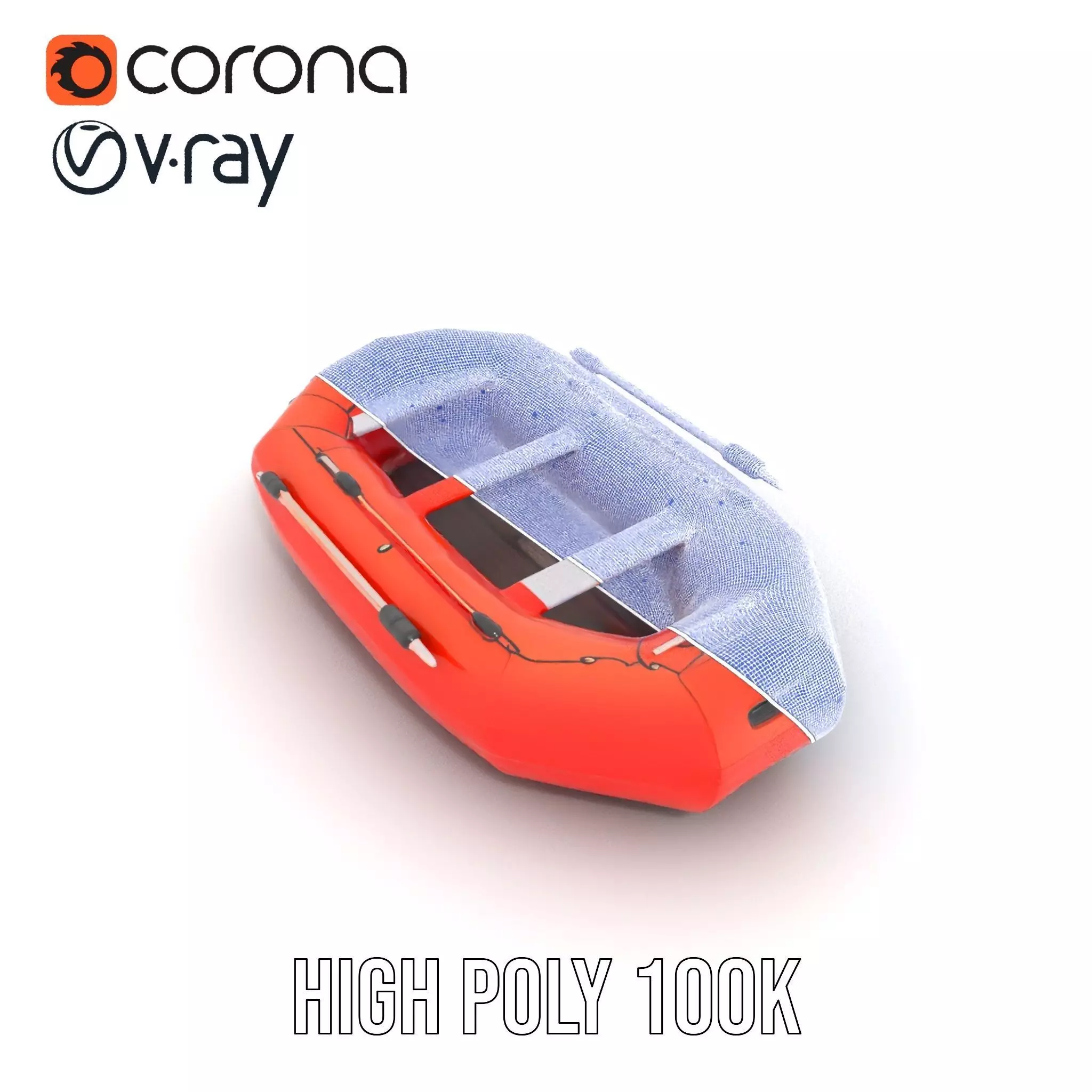 Vibrant Inflatable Raft model pack Low-poly 3D model_21