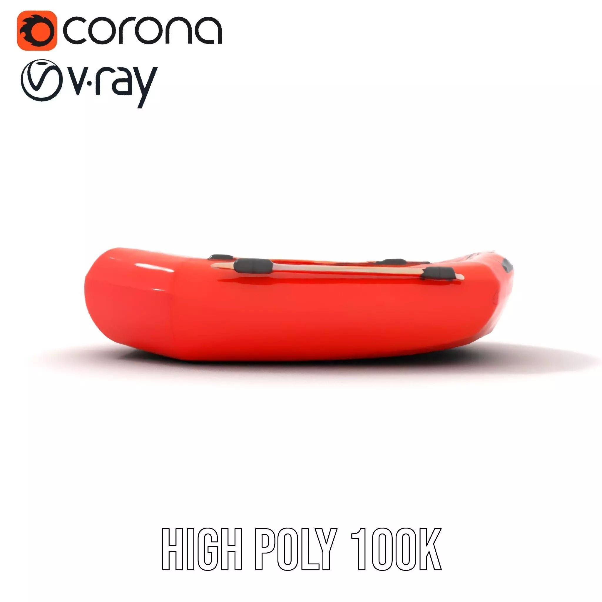 Vibrant Inflatable Raft model pack Low-poly 3D model_32