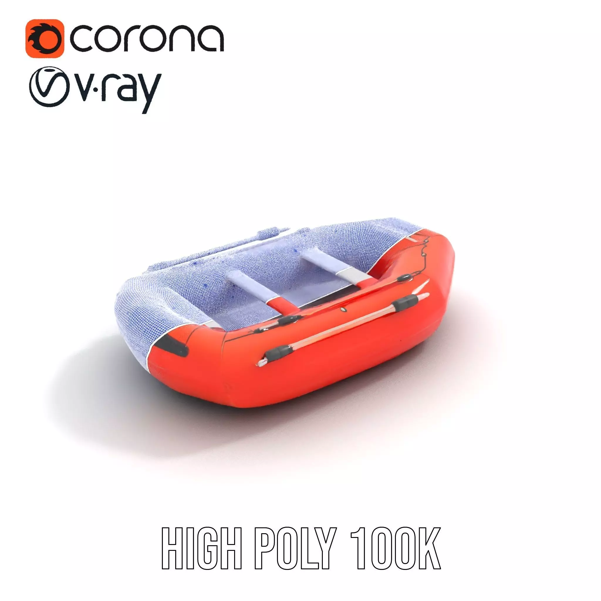 Vibrant Inflatable Raft model pack Low-poly 3D model_27