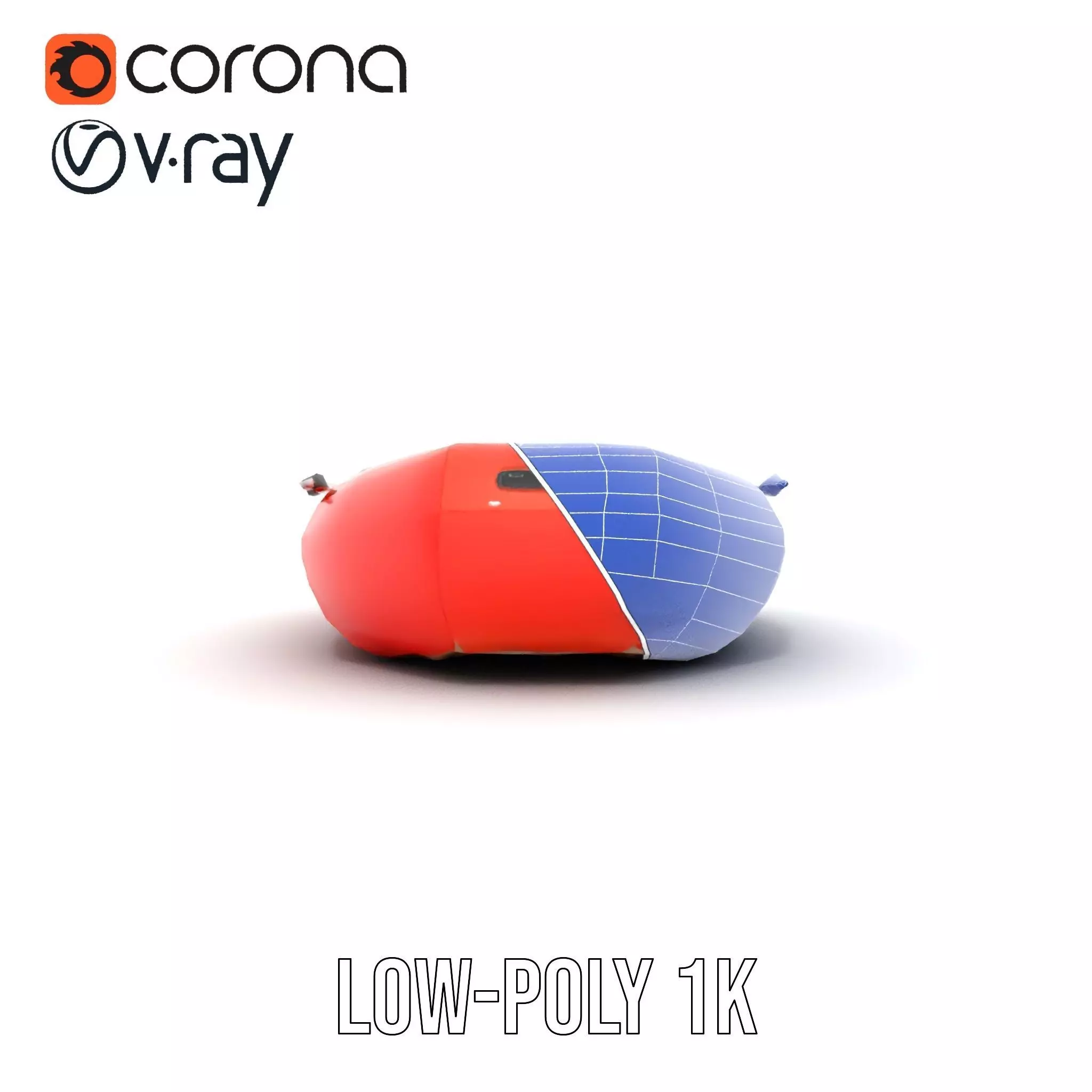 Vibrant Inflatable Raft model pack Low-poly 3D model_26