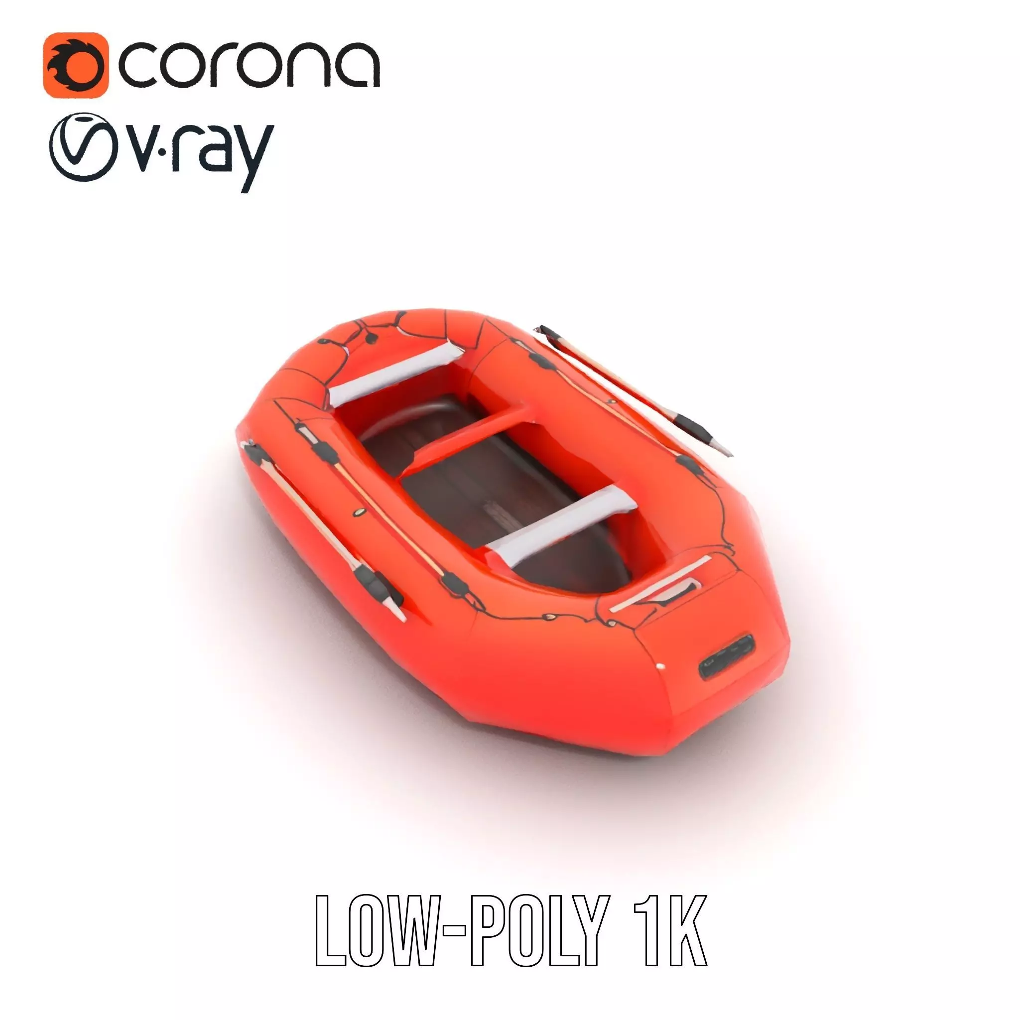 Vibrant Inflatable Raft model pack Low-poly 3D model_13