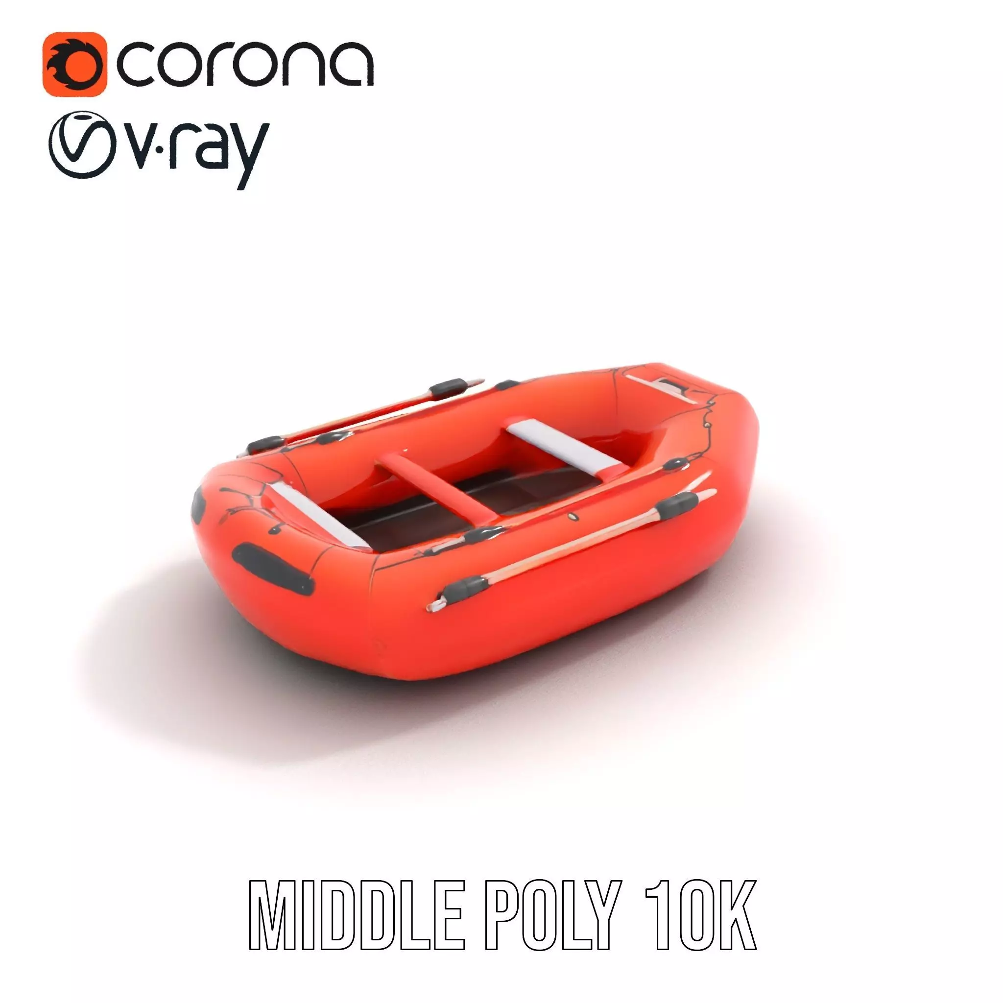 Vibrant Inflatable Raft model pack Low-poly 3D model_12