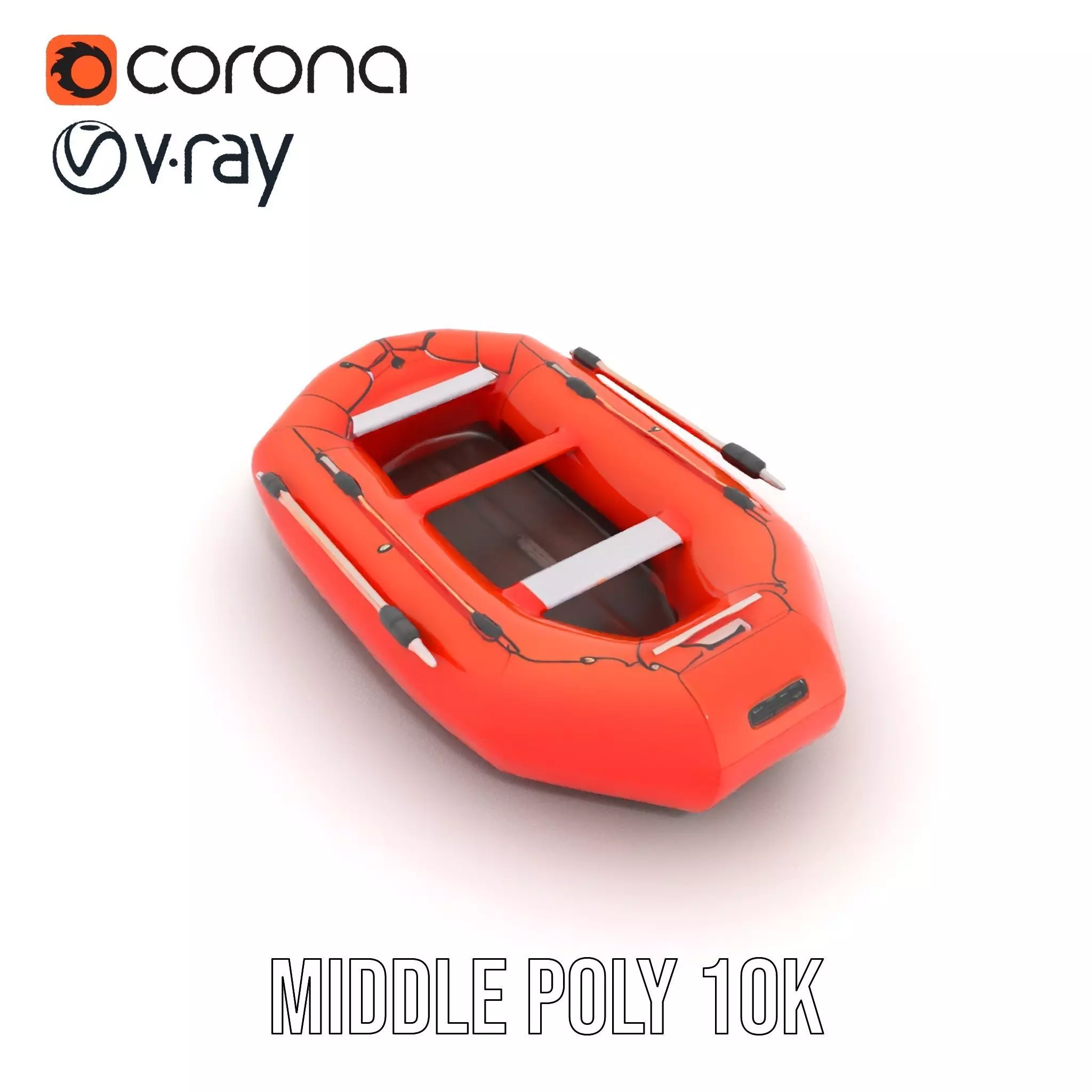 Vibrant Inflatable Raft model pack Low-poly 3D model_6
