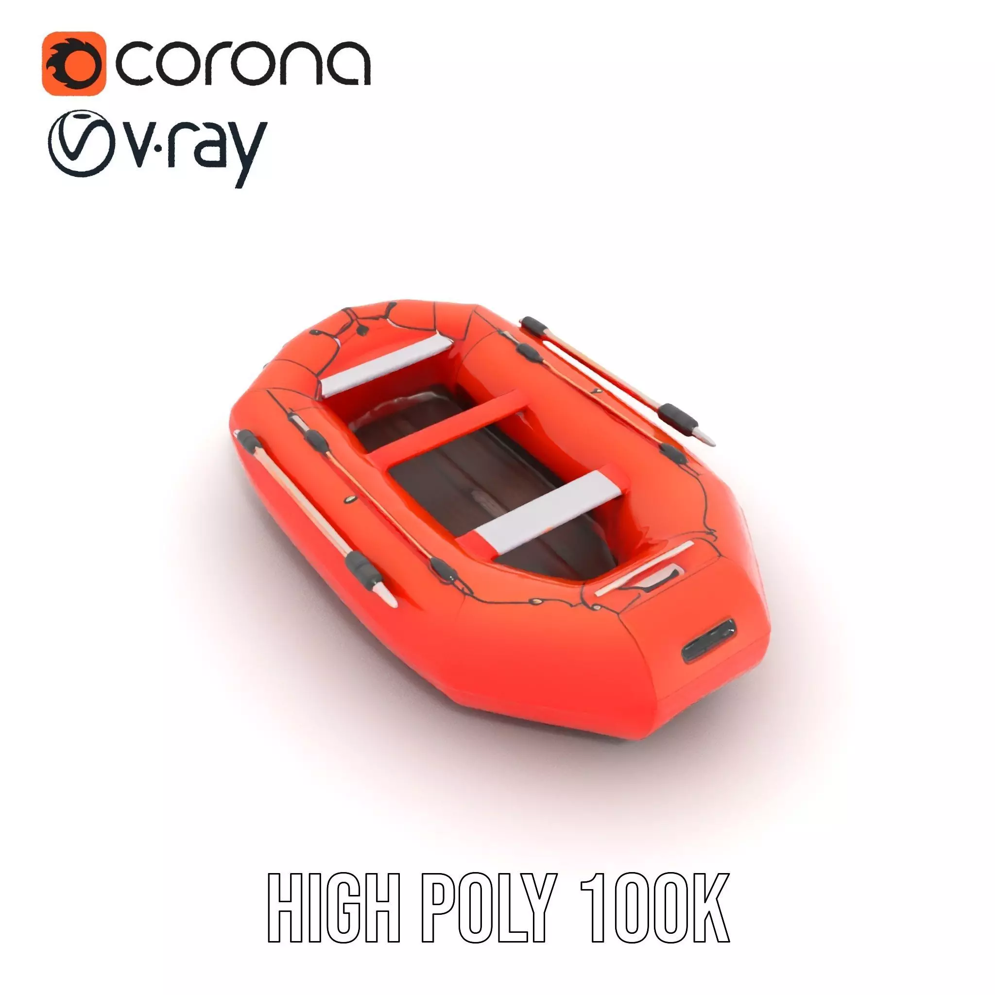 Vibrant Inflatable Raft model pack Low-poly 3D model_33