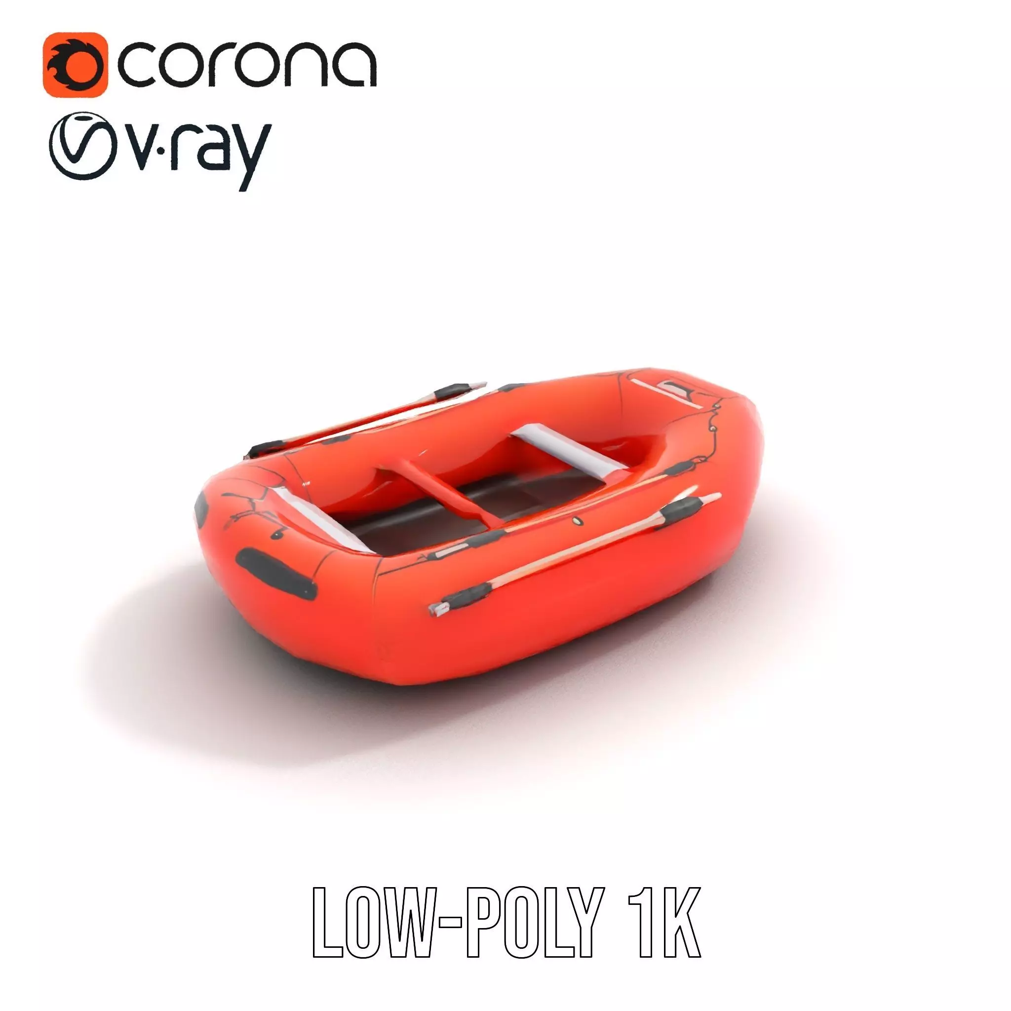 Vibrant Inflatable Raft model pack Low-poly 3D model_10