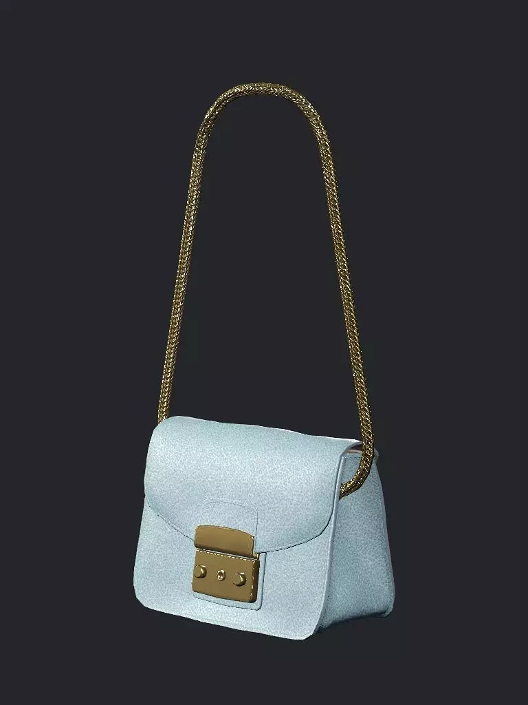 Ladies Fabric Tote Bag Sky Color Love Poly 3D Model Low-poly 3D model_1