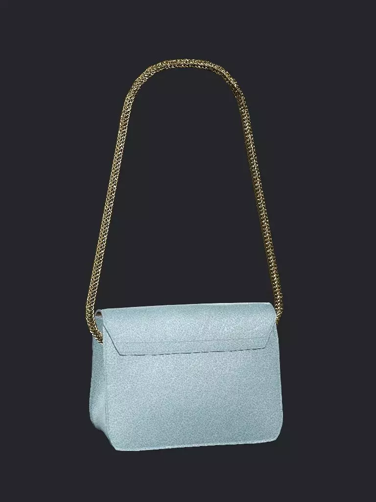 Ladies Fabric Tote Bag Sky Color Love Poly 3D Model Low-poly 3D model_3