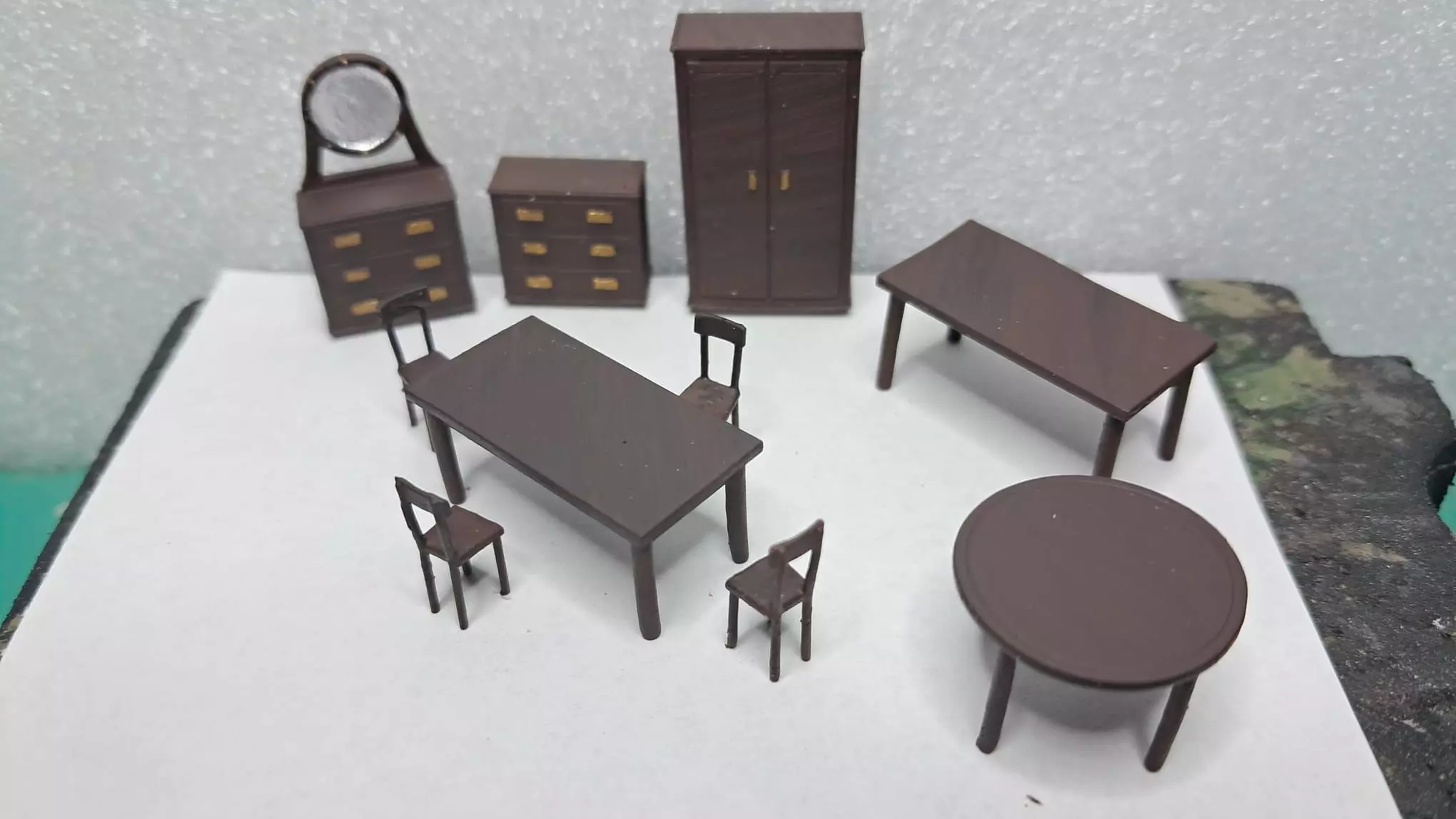 Vintage Furniture Set 1-72 Scale for Models and Dioramas 3D print model_12