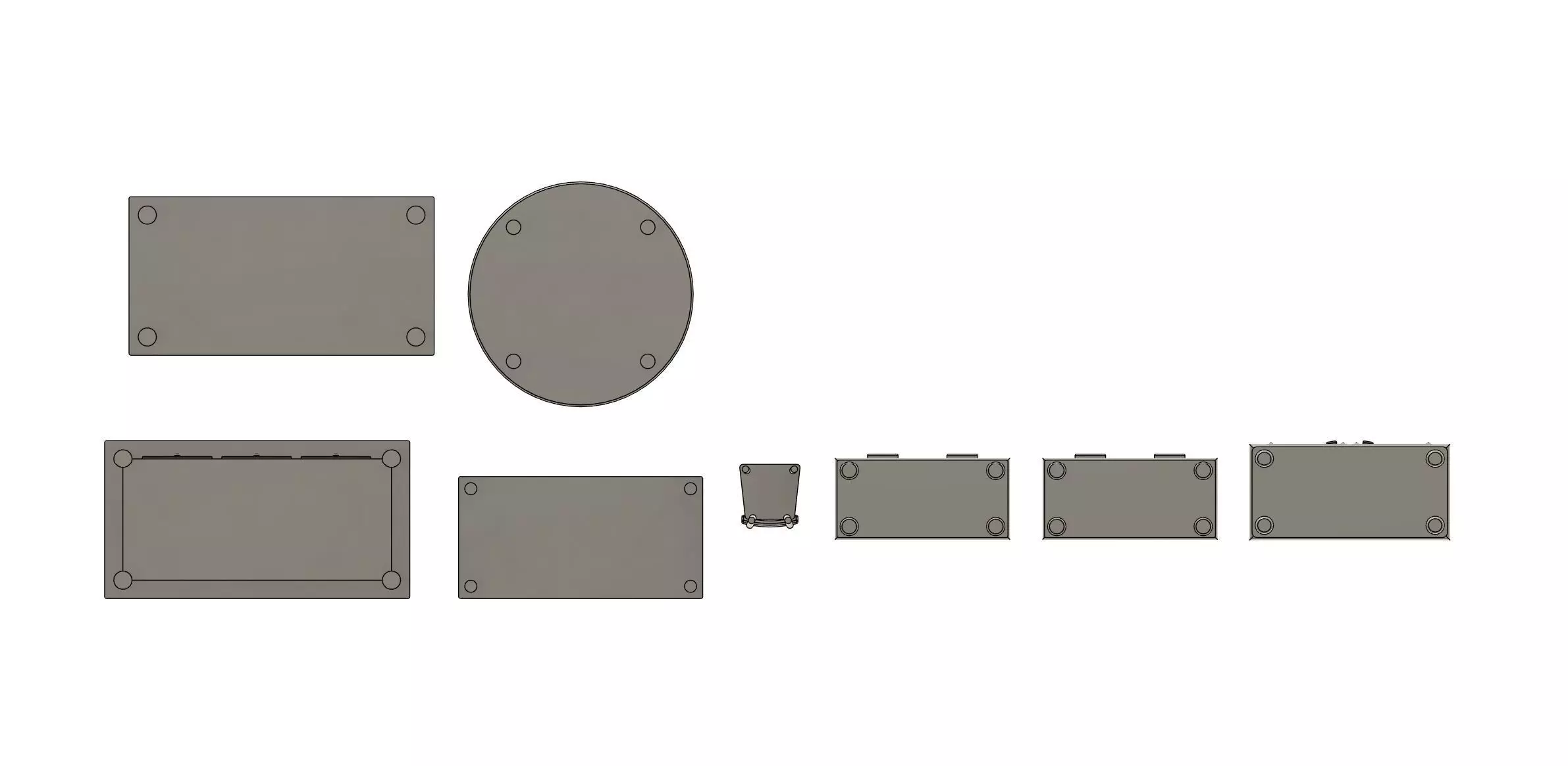 Vintage Furniture Set 1-72 Scale for Models and Dioramas 3D print model_3