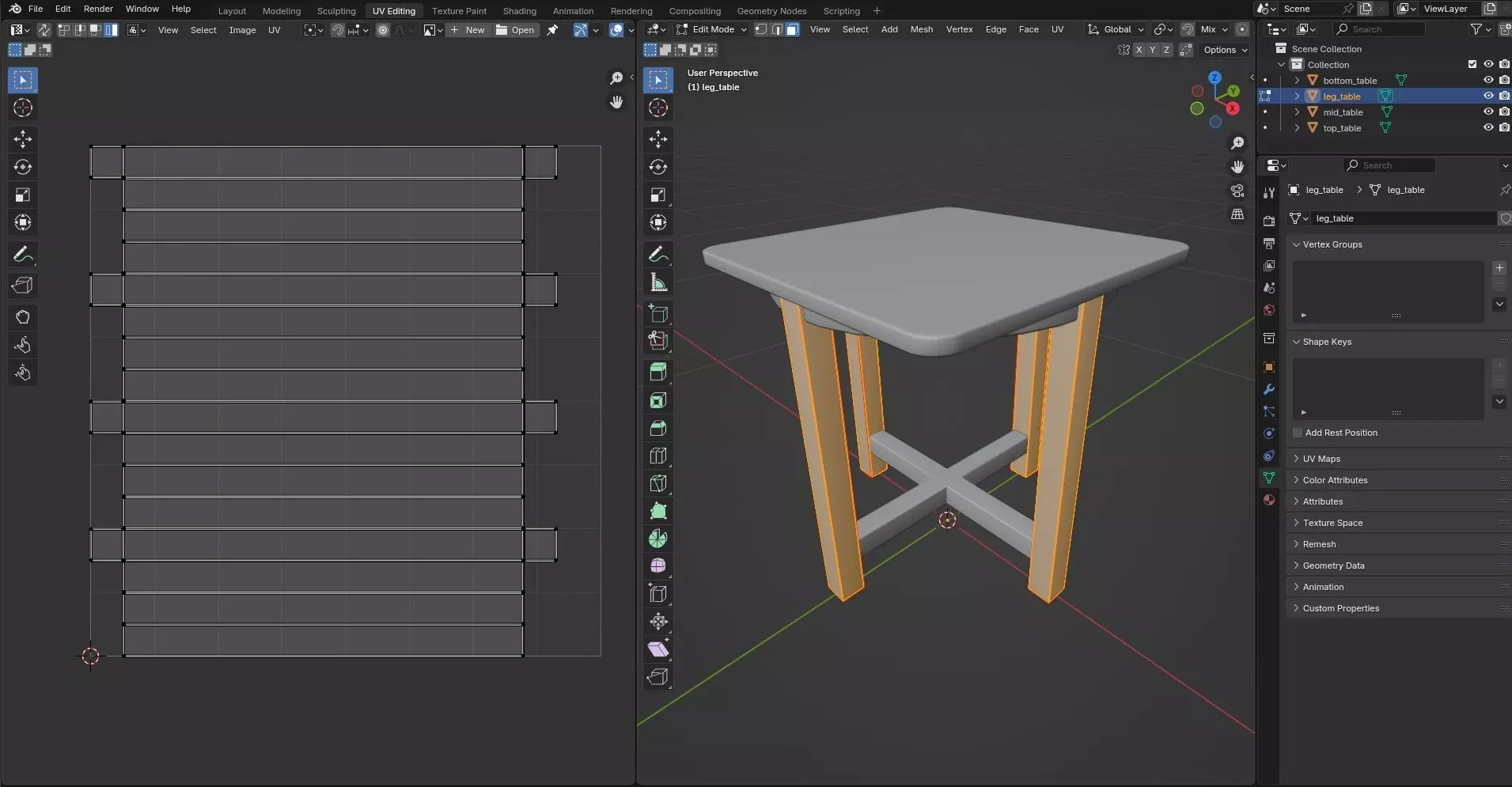 Square Table CG20 3D model_10
