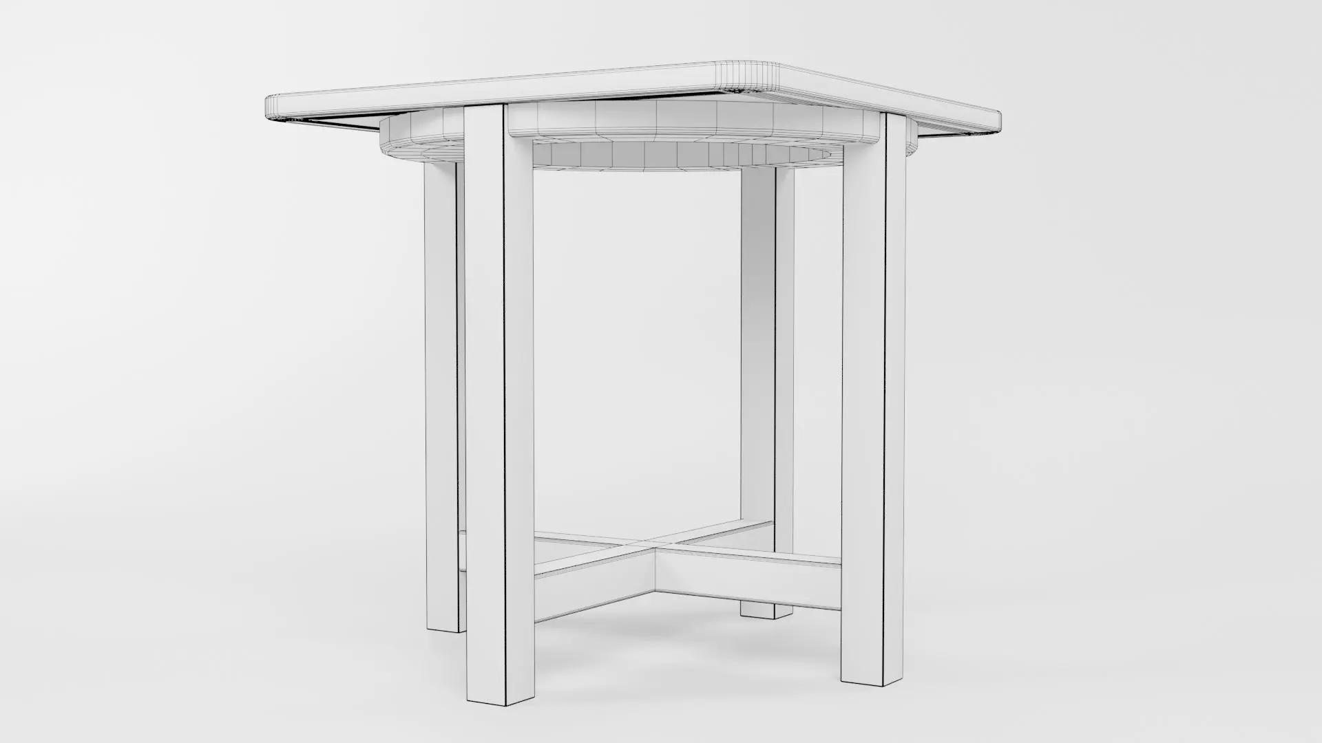 Square Table CG20 3D model_5