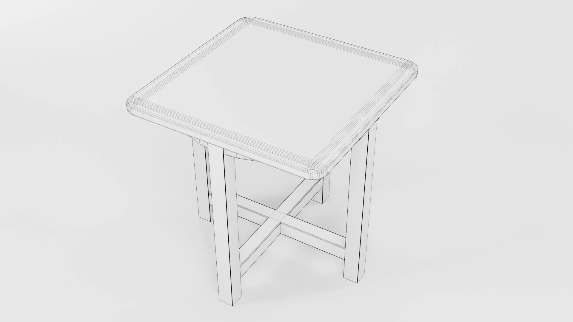 Square Table CG20 3D model_6
