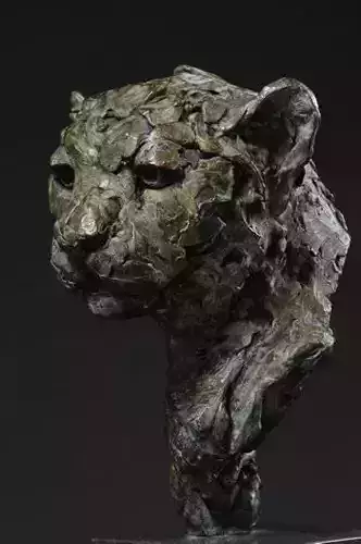 Bronze Panther Head Sculpture Textured Wild Cat 3D Model Low-poly 3D model Bronze Panther Head Sculpture Textured Wild Cat 3D Model Low-poly 3D model