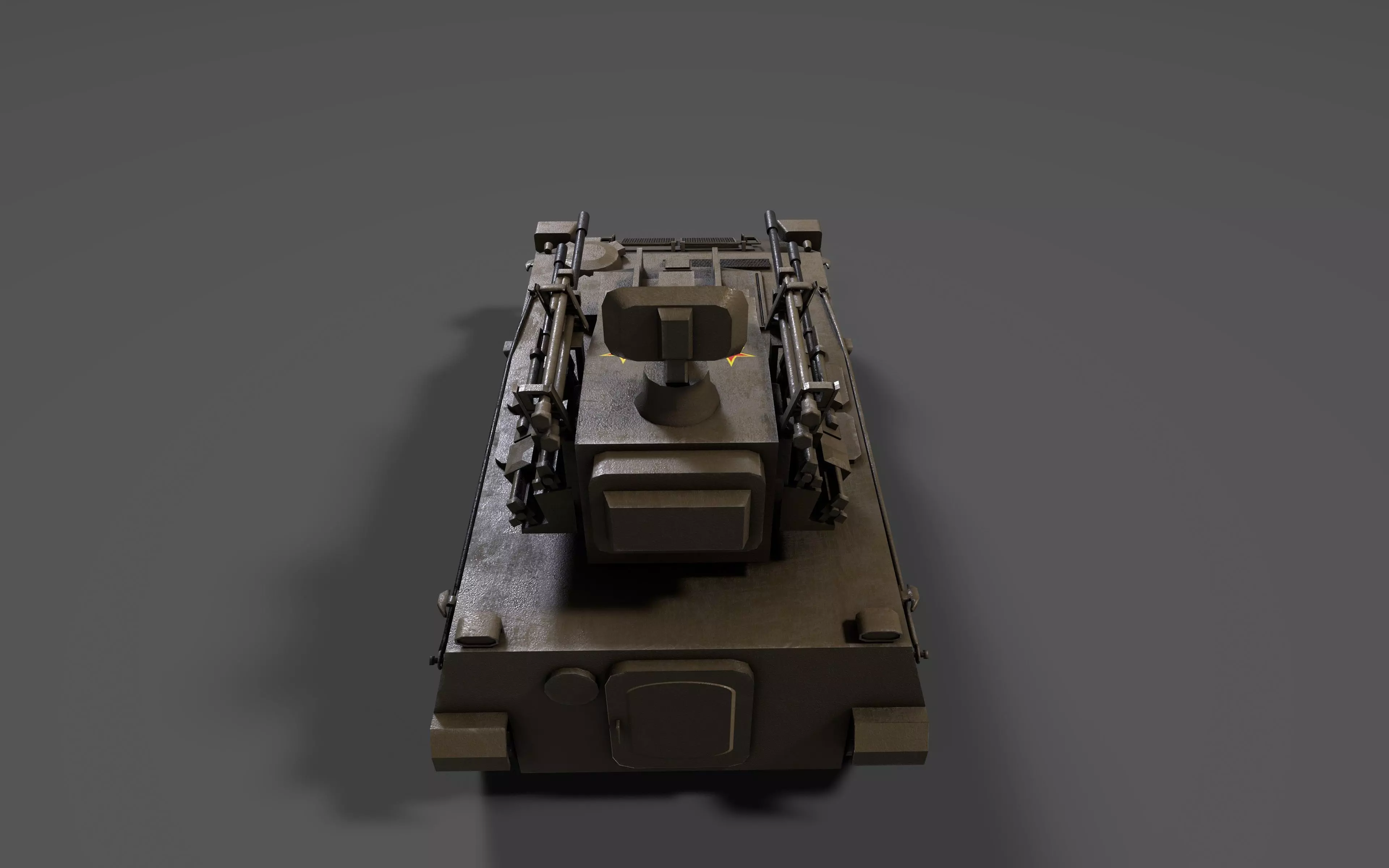 PGZ95 Self-Propelled Anti-Aircraft System - Game Ready low poly Low-poly 3D model_11