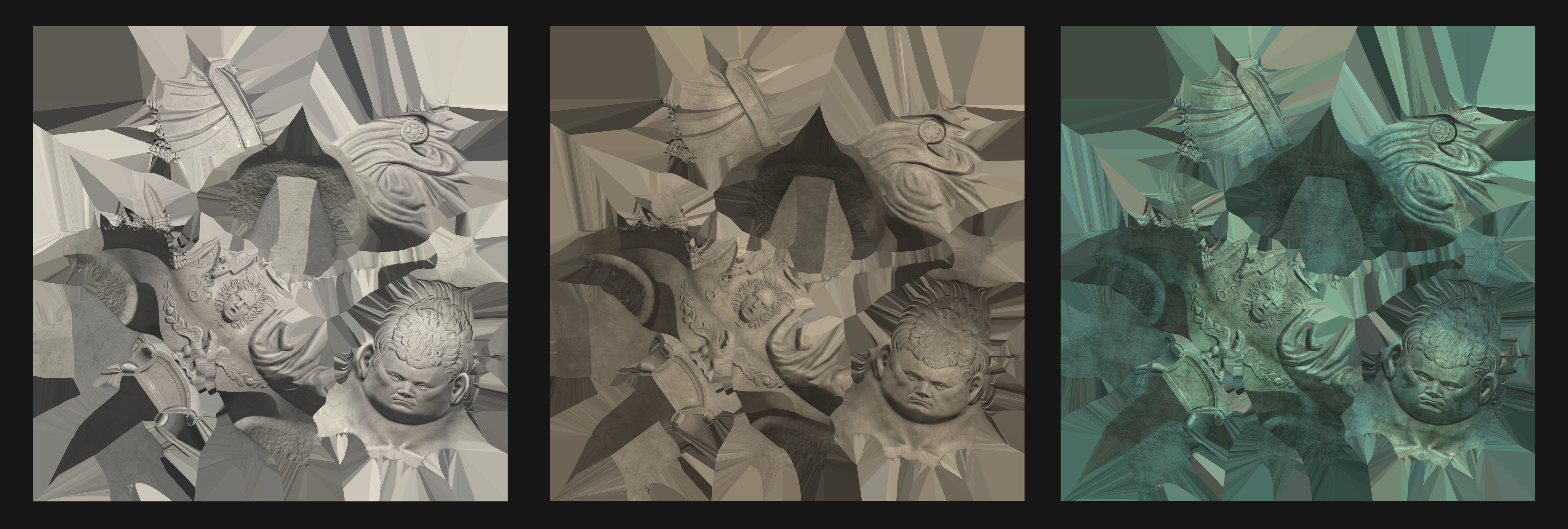 Caesar Bust Low-poly 3D model_5