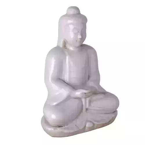 Carved Marble Praying Buddha Statue