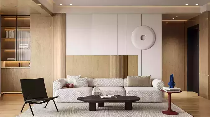 Modern Japandi Style Living Room 116
