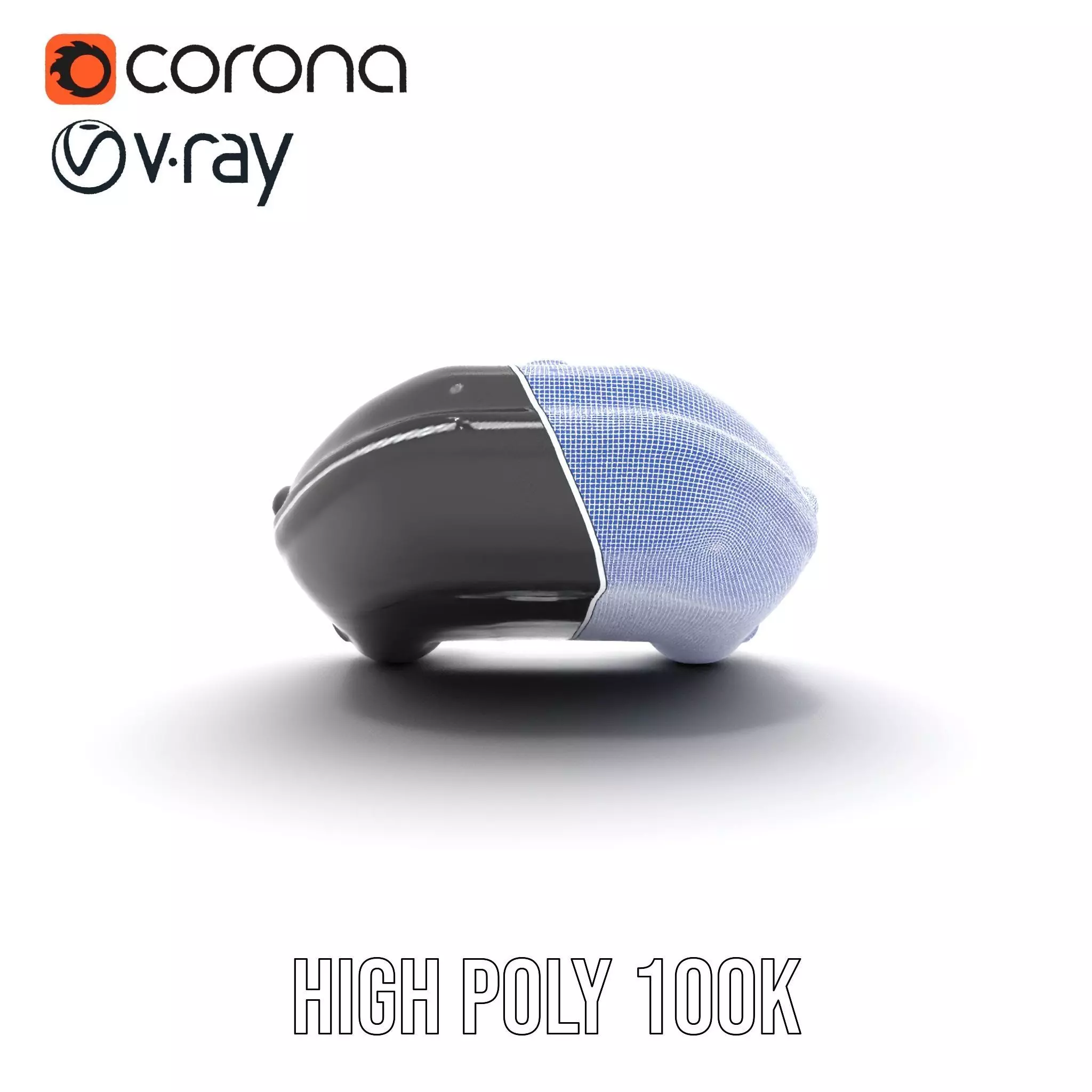 Black Inflatable Raft model pack Low-poly 3D model_32