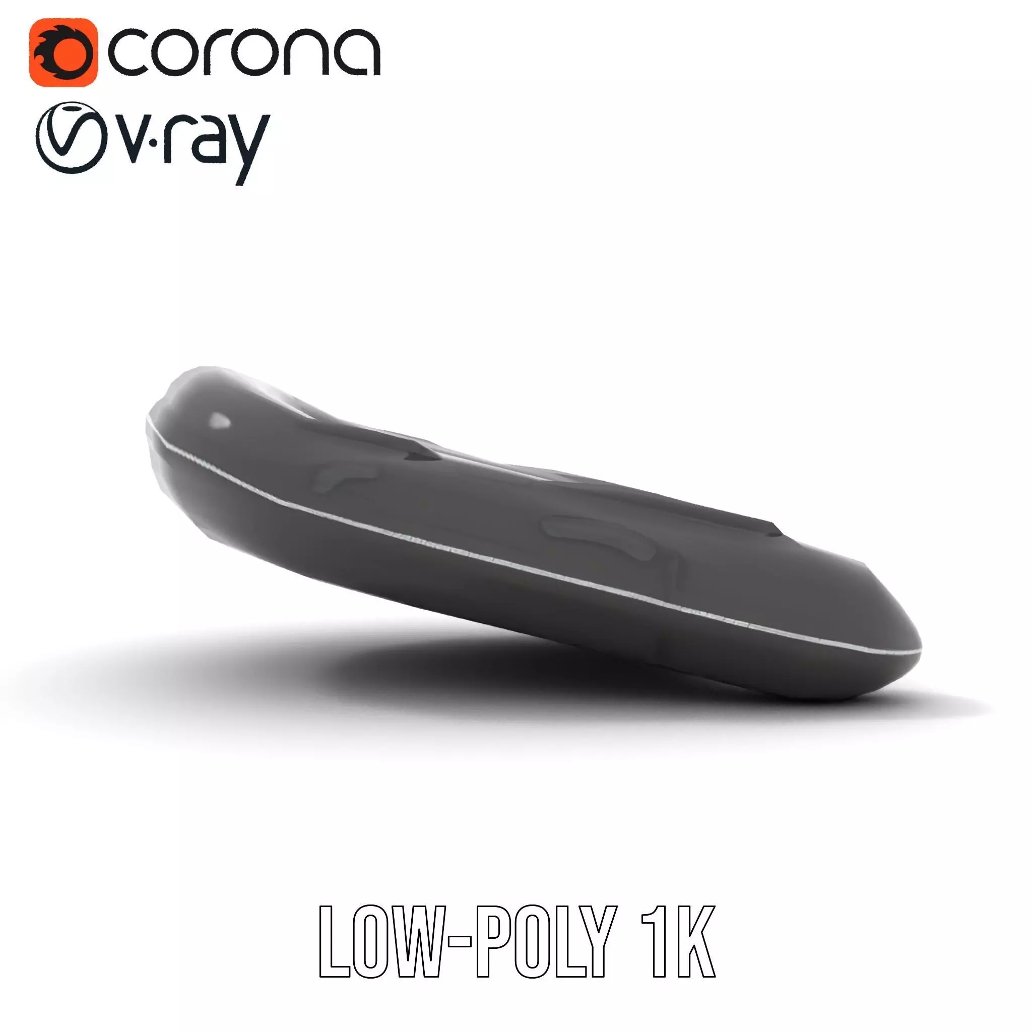 Black Inflatable Raft model pack Low-poly 3D model_12