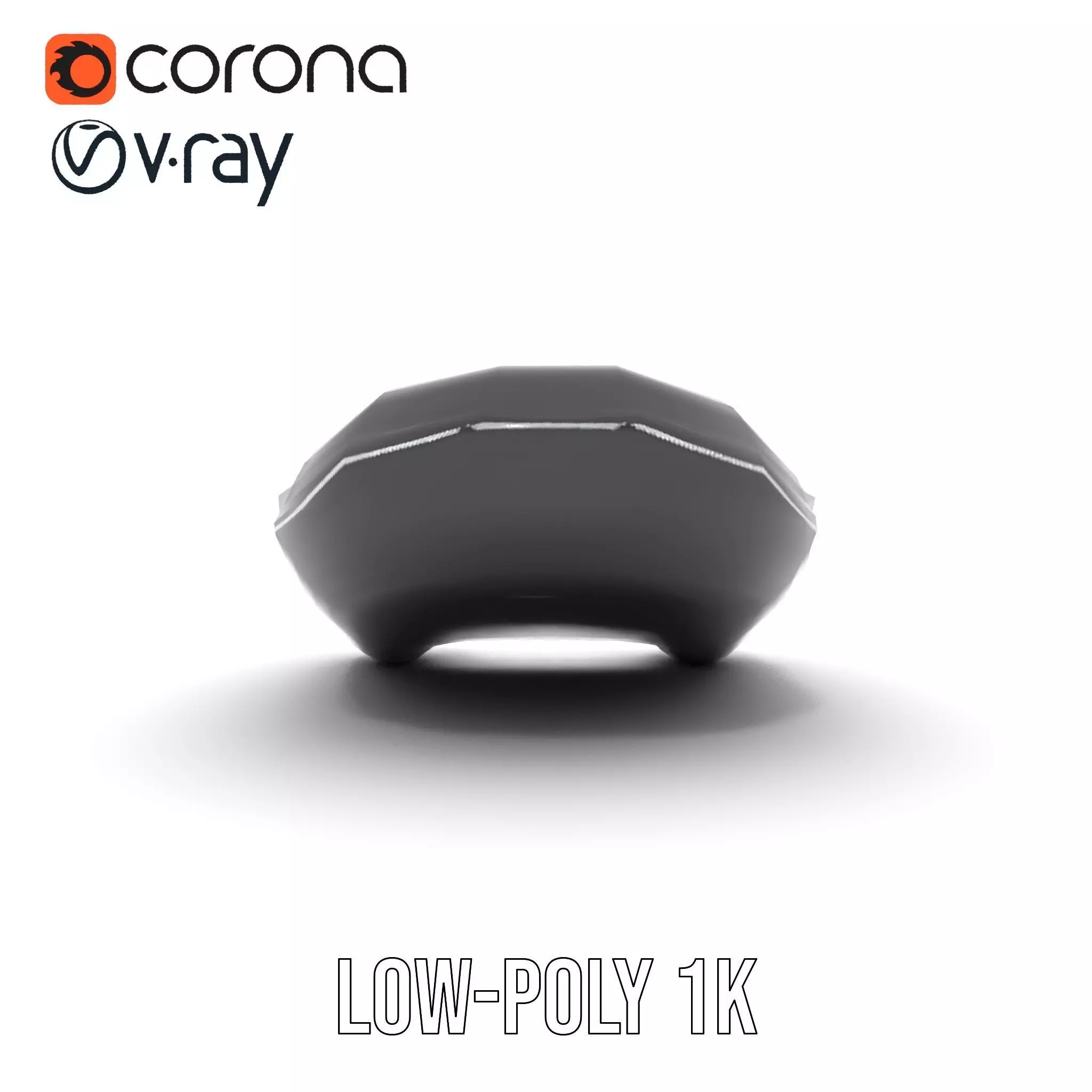 Black Inflatable Raft model pack Low-poly 3D model_17