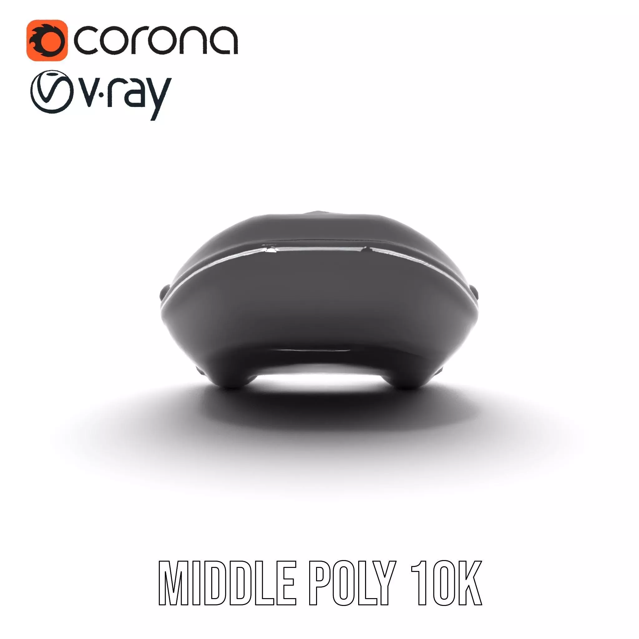 Black Inflatable Raft model pack Low-poly 3D model_5