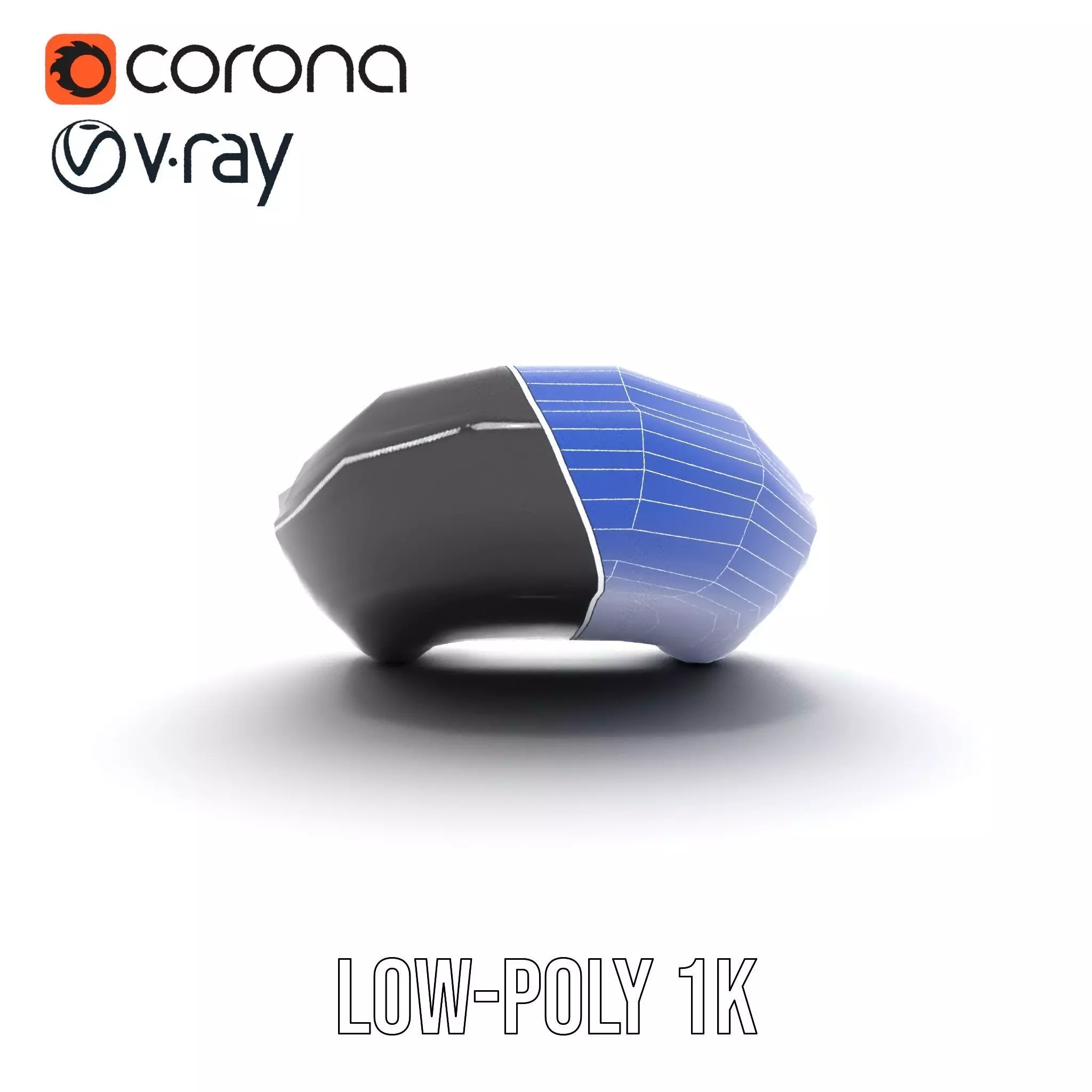 Black Inflatable Raft model pack Low-poly 3D model_30