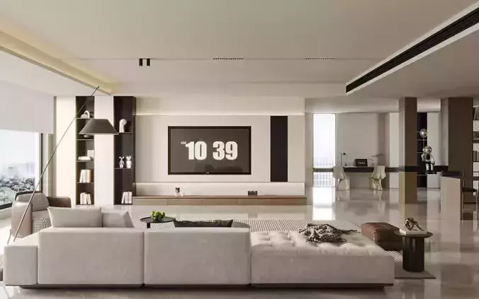 Modern Minimalist Living Room 110