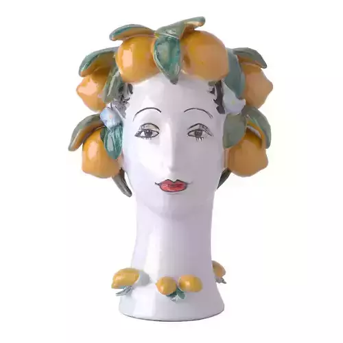 Ceramic Head Lemon Decor