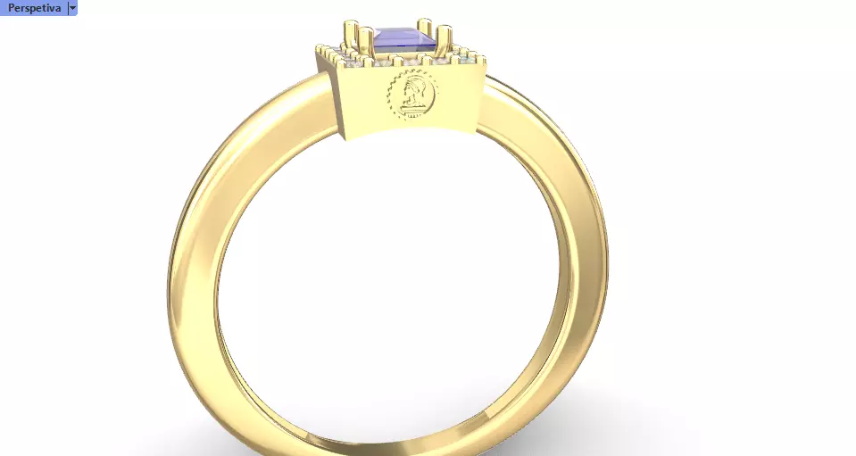 Anel formatura com simbolo Engenharia  3D print model_2