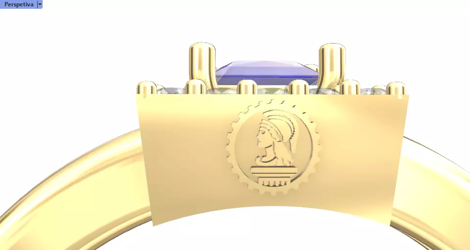 Anel formatura com simbolo Engenharia  3D print model_4